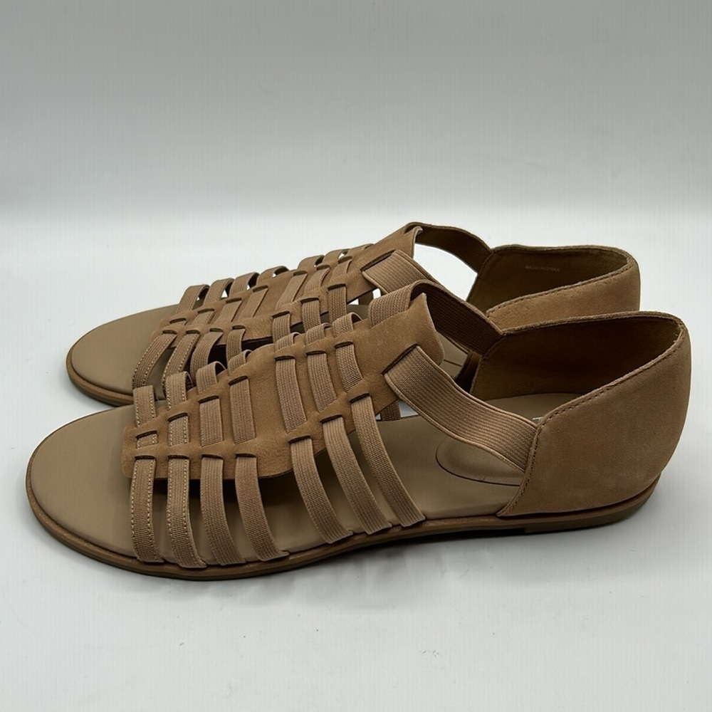Eileen Fisher Tan Woman's‎ Rato Gladiator Nubuck Leather Sandals Size 8 New! - Picture 3 of 7